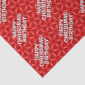 レッドスターパターン/ハッピークリスマス誕生日 薄葉紙 (詳細)