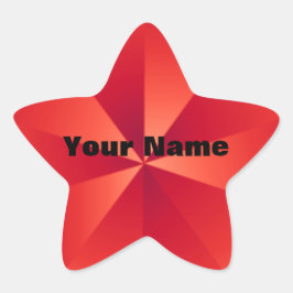 レッドスターメタリックルックカスタムステッカー 星シール