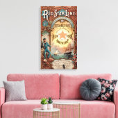 レッドスターラインニューヨークアントワープ汽船 キャンバスプリント (インサイチュ (リビング))