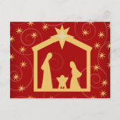 レッドスターリーナイトクリスマス出生はがき シーズンポストカード (正面)