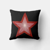 レッドスター印刷装飾用クッションスクエアブラック クッション (裏面)