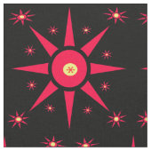 レッドスター抽象芸術織物 ファブリック (クローズアップ)