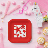 レッドスター紙プレート ペーパープレート (パーティー)