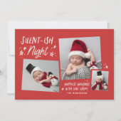 レッドスター静かズイッシュナイト3フォトコラージュベビー シーズンカード (正面)