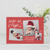 レッドスター静かズイッシュナイト3フォトコラージュベビー シーズンカード (スタンド正面)