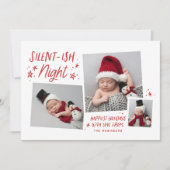 レッドスター静かズイッシュナイト3フォトコラージュベビー シーズンカード (正面)