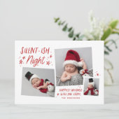 レッドスター静かズイッシュナイト3フォトコラージュベビー シーズンカード (スタンド正面)