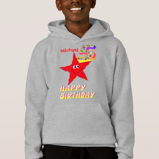 レッドスター5番誕生日シャツ (正面)