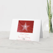 レッドスター「メリークリスマス」文字グリーティングカード シーズンカード (裏面)