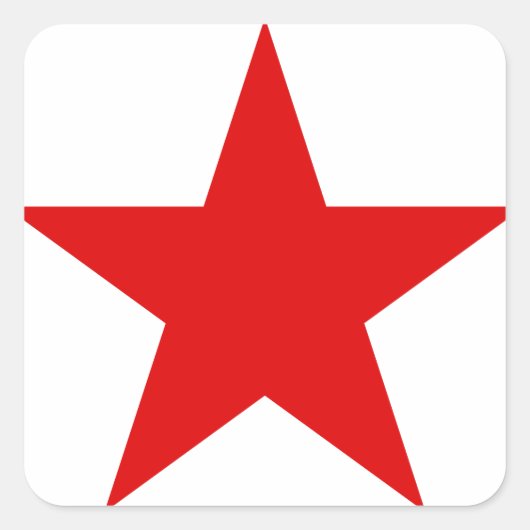 レッドスター★共産社会主義ソ連星 スクエアシール (正面)