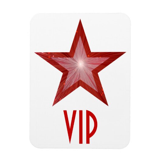 レッドスター'VIP'フレキシブル磁石白色 マグネット (縦)