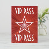 レッドスター'VIP PASS'の招待ホワイト 招待状 (スタンド正面)