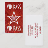 レッドスター'VIP PASS'名刺が赤く戻る 名刺 (正面/裏面)