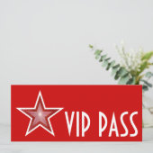 レッドスター'VIP PASS'招待レッドロング 招待状 (スタンド正面)