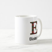 レッドスチュワートプレイドモノグラムEマグ コーヒーマグカップ (正面右)