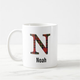 レッドスチュワートプレイドモノグラムNマグ コーヒーマグカップ