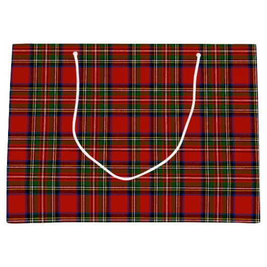 レッドスチュワートプレイド ラージペーパーバッグ (正面)