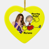 レッドスティックフィギュアチアリーダーオーナメント セラミックオーナメント (正面)