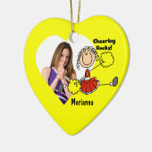 レッドスティックフィギュアチアリーダーオーナメント セラミックオーナメント (左)