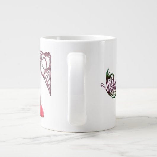 レッドスティレットとバタフライ専門マグカップ ジャンボコーヒーマグカップ (裏面)