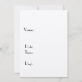 レッドスティレットシューアンドシャンパン招待状 招待状 (裏面)