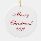 レッドスティレットシューズリースカスタムクリスマスオーナメント セラミックオーナメント (裏面)