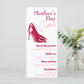 レッドスティレトスマザーズデイカクテル メニュー (スタンド正面)