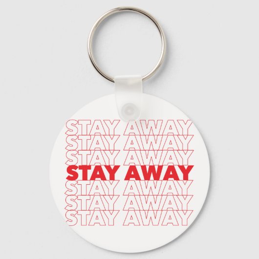 レッドステイ遠くにソーシャル距離 キーホルダー (正面)