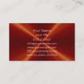 レッドステンレス鋼メタル 名刺 (裏面)