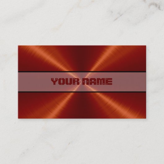 レッドステンレス鋼メタル 名刺 (正面)