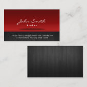 レッドステージ実在不動産ブローカービジネスカード 名刺 (正面/裏面)