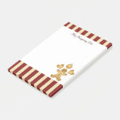 レッドストライプのクリスマスコOKIE キュートなジンジャーブレッドマン ポストイット (アングル)