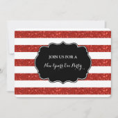 レッドストライプシーズニューイヤーズ大晦日パーティの招待状 招待状 (正面)