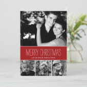 レッドストライプズハッピーホリデーズフォトカード シーズンカード (スタンド正面)