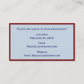 レッドストライプズ商業機船長パイロット 名刺 (裏面)