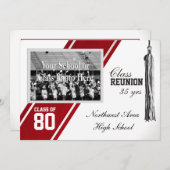 レッドストライプバーシティ懇親会 招待状 (正面/裏面)