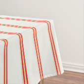 レッドストライプホリデーテーブルクロス – ヴィンテージスタイル テーブルクロス (インサイチュ)