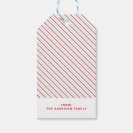 レッドストライプメリークリスマスフェスティバル ギフトタグ