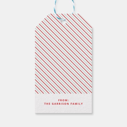 レッドストライプメリークリスマスフェスティバル ギフトタグ (裏面)