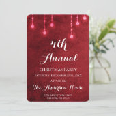 レッドストリングライトアニュアルクリスマスパーティの招待状 招待状 (スタンド正面)