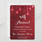レッドストリングライトアニュアルクリスマスパーティの招待状 招待状 (正面)