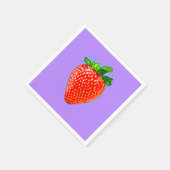 レッドストロベリーインポップ・アートのアートスタイル スタンダードカクテルナプキン (角)