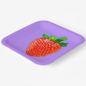 レッドストロベリーインポップ・アートのアートスタイル ペーパープレート (傾斜あり)