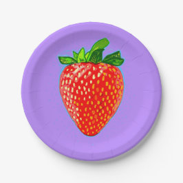 レッドストロベリーインポップ・アートのアートスタイル ペーパープレート