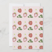 レッドストロベリーガール1st誕生日パーティー 招待状 (裏面)