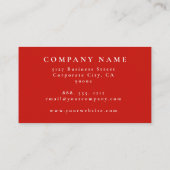 レッドストロベリーフェミニンズグラムレトロ名刺 名刺 (裏面)