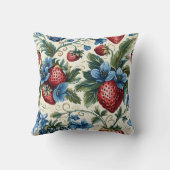 レッドストロベリーブルーベリーファーム王室のスタイル クッション (裏面)