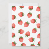 レッドストロベリーベリースイーツベビーベビーシャワー 招待状 (裏面)