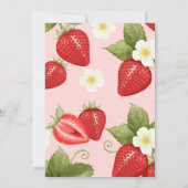 レッドストロベリーベリースウィートブライダルシャワー 招待状 (裏面)