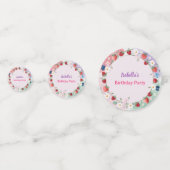 レッドストロベリーベリーデイジー誕生日パーティー コンフェッティ (正面)